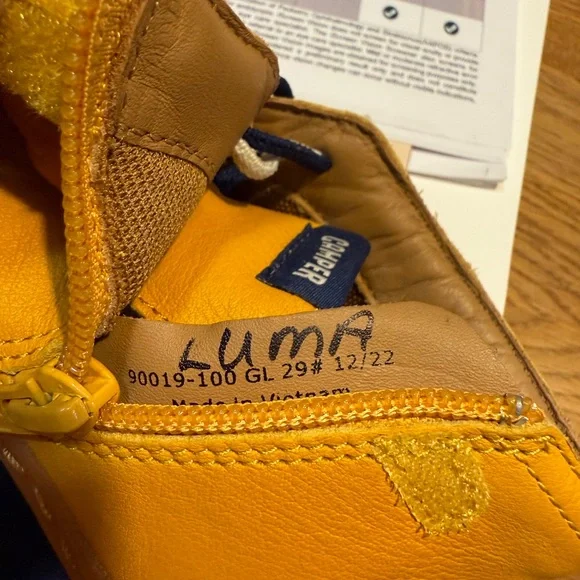 Camper Peu Yellow Kids Sneakers - Picture 2 of 6